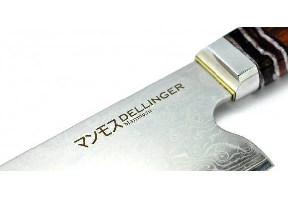 Dellinger Manmosu Damascus nóż Santoku 180