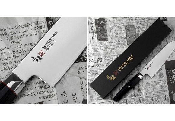 Nóż Mcusta Zanmai Revolution SPG2 Santoku 18 cm