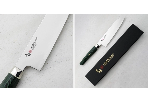 Nóż Mcusta Zanmai Green Revolution SPG2 Santoku 18 cm