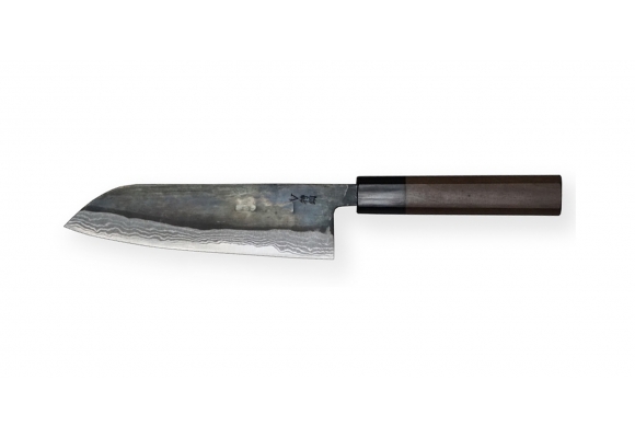 Nóż Kiya Santoku 170 mm - Damascus Suminagashi