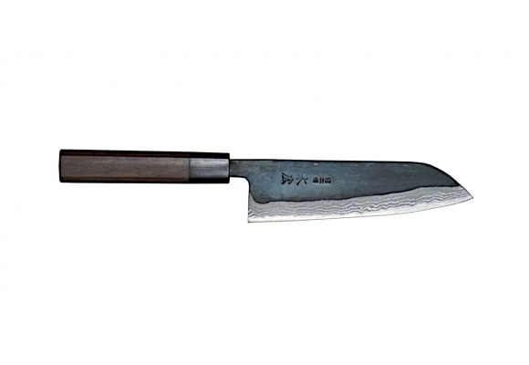 Nóż Kiya Santoku 170 mm - Damascus Suminagashi