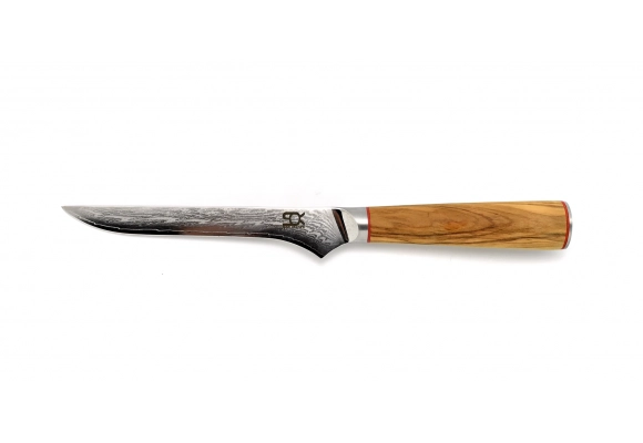 Dellinger Olive Wood Damascus nóż do trybowania 135