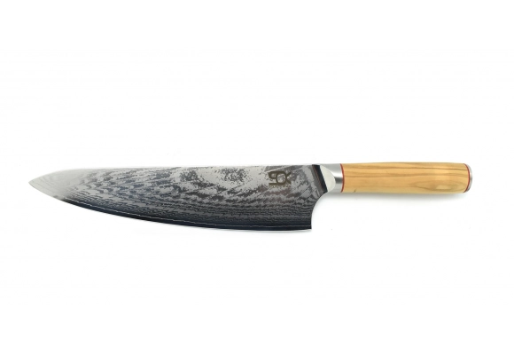 Dellinger Olive Wood Damascus Gyuto 230