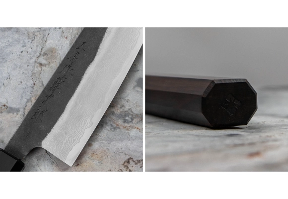 Japoński nóż Tojiro Atelier EB Forged VG-10 Santoku 17 cm