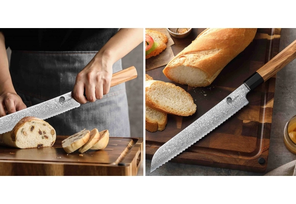 Nóż kuchenny do pieczywa Dellinger Buffalo Olive Octagon 215 mm
