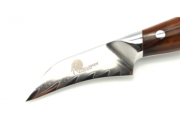 Dellinger Rose Wood Damascus nóż do obierania 70