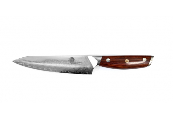 Dellinger Rose Wood Damascus nóż uniwersalny 130