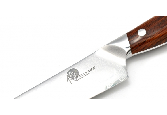 Dellinger Rose Wood Damascus nóż uniwersalny 130