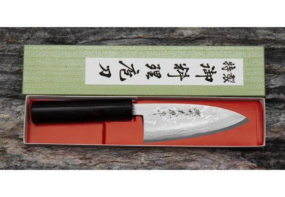 Nóż Hideo Kitaoka Shirogami Satin Deba 12 cm