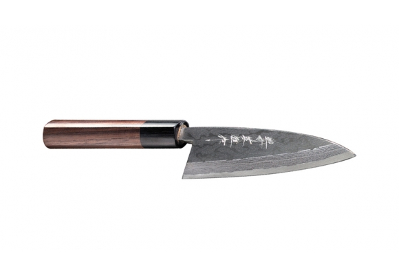 Nóż Hideo Kitaoka Shirogami Damast Deba 120 mm