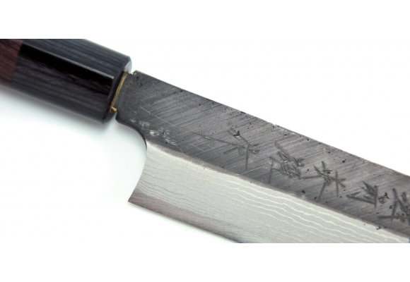 Nóż Hideo Kitaoka Shirogami Damast Kiritsuke 210