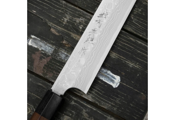 Nóż Hideo Kitaoka Shirogami Satin Kiritsuke 240