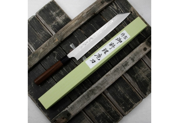 Nóż Hideo Kitaoka Shirogami Satin Kiritsuke 270