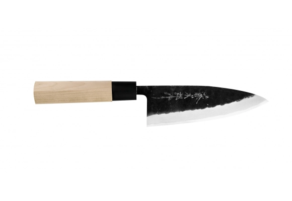 Tojiro Black Hammered Shirogami#2 Deba 15 cm