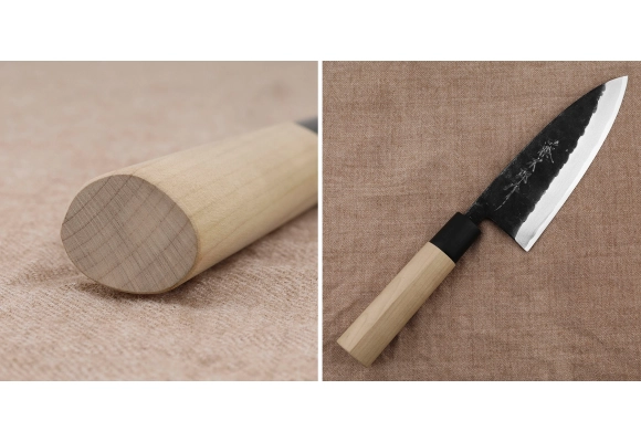 Tojiro Black Hammered Shirogami#2 Deba 15 cm