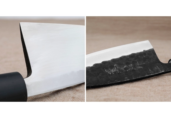 Tojiro Black Hammered Shirogami#2 Deba 16.5 cm