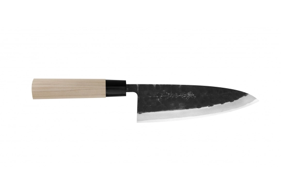 Tojiro Black Hammered Shirogami#2 Deba 18 cm