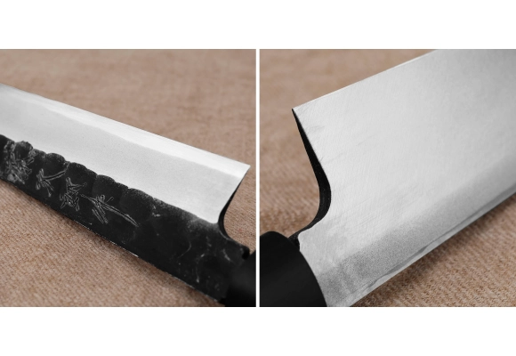 Tojiro Black Hammered Shirogami#2 Yanagiba 24 cm