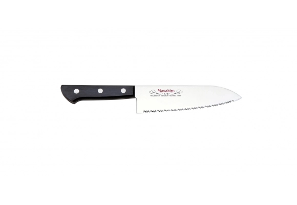 Nóż Masahiro BWH Santoku Wave Edge 165 mm