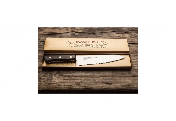 Nóż Masahiro BWH Santoku Wave Edge 165 mm