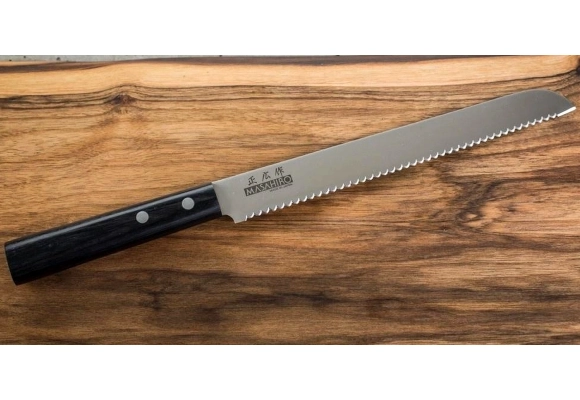 Nóż Masahiro Sankei do chleba 210 mm czarny