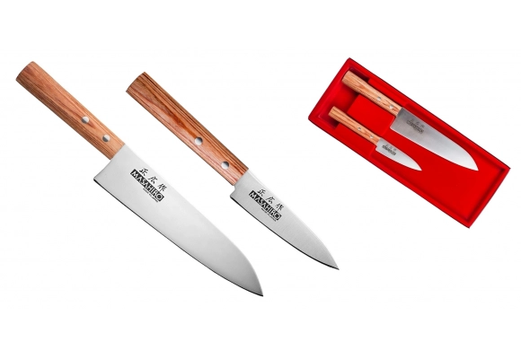Zestaw noży Masahiro Sankei Gyuto 180 mm + obierak 90 mm