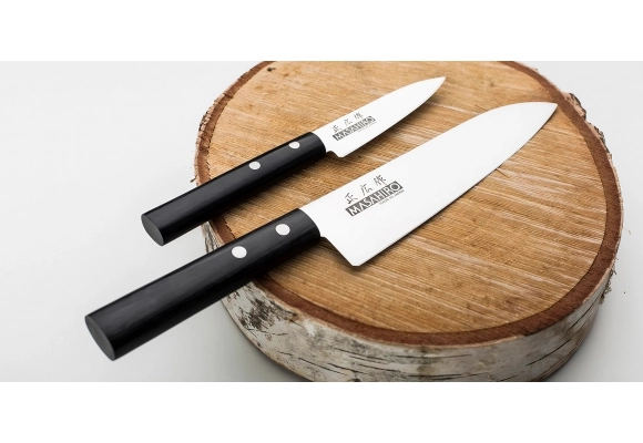 Zestaw noży Masahiro Sankei Gyuto 180 mm + obierak 90 mm
