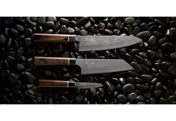 Nóż Senzo Black Santoku Small 143 mm