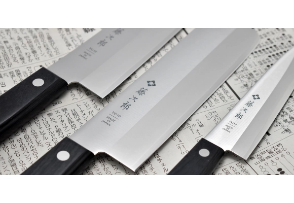 Zestaw noży Tojiro Basic VG-10 - Santoku, Nakiri, Petty knife