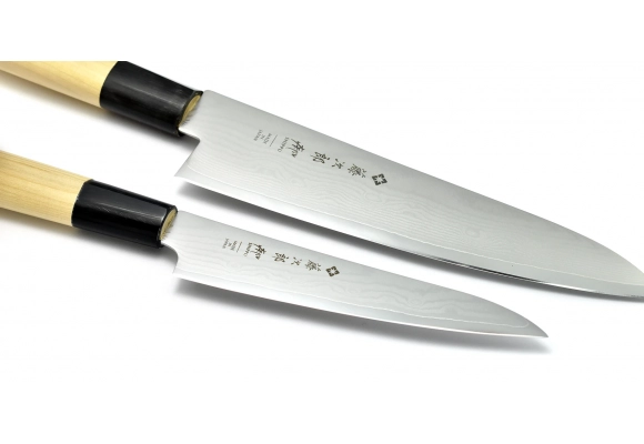 Zestaw noży Tojiro Shippu Damascus - Gyuto, Petty knife