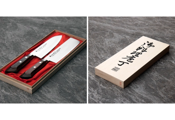 Zestaw noży Satake Unique Shirogami#2 Nakiri + Santoku