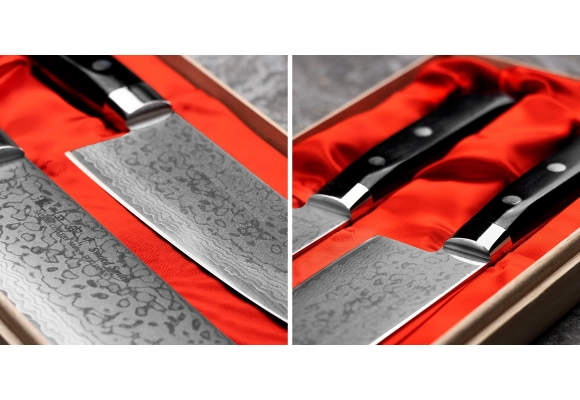 Zestaw noży Satake Unique Sai VG-10 Nakiri + Santoku