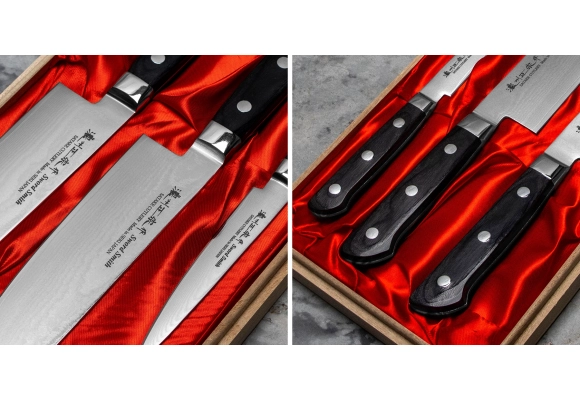 Zestaw noży Satake MFH Daichi w pudełku drewnianym