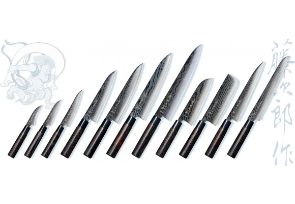 Tojiro zestaw noży Shippu Black - Gyuto, nóż do obierania