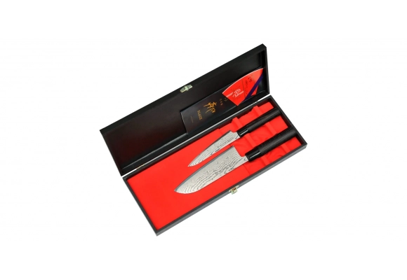 Tojiro zestaw noży Shippu Black - Santoku, nóż uniwersalny