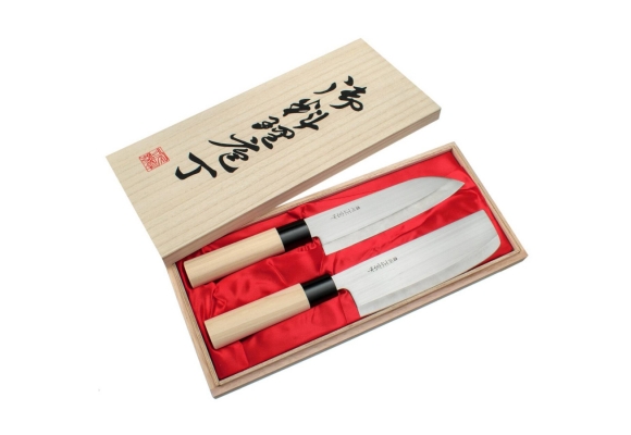 Zestaw noży Satake Megumi - Santoku, Nakiri